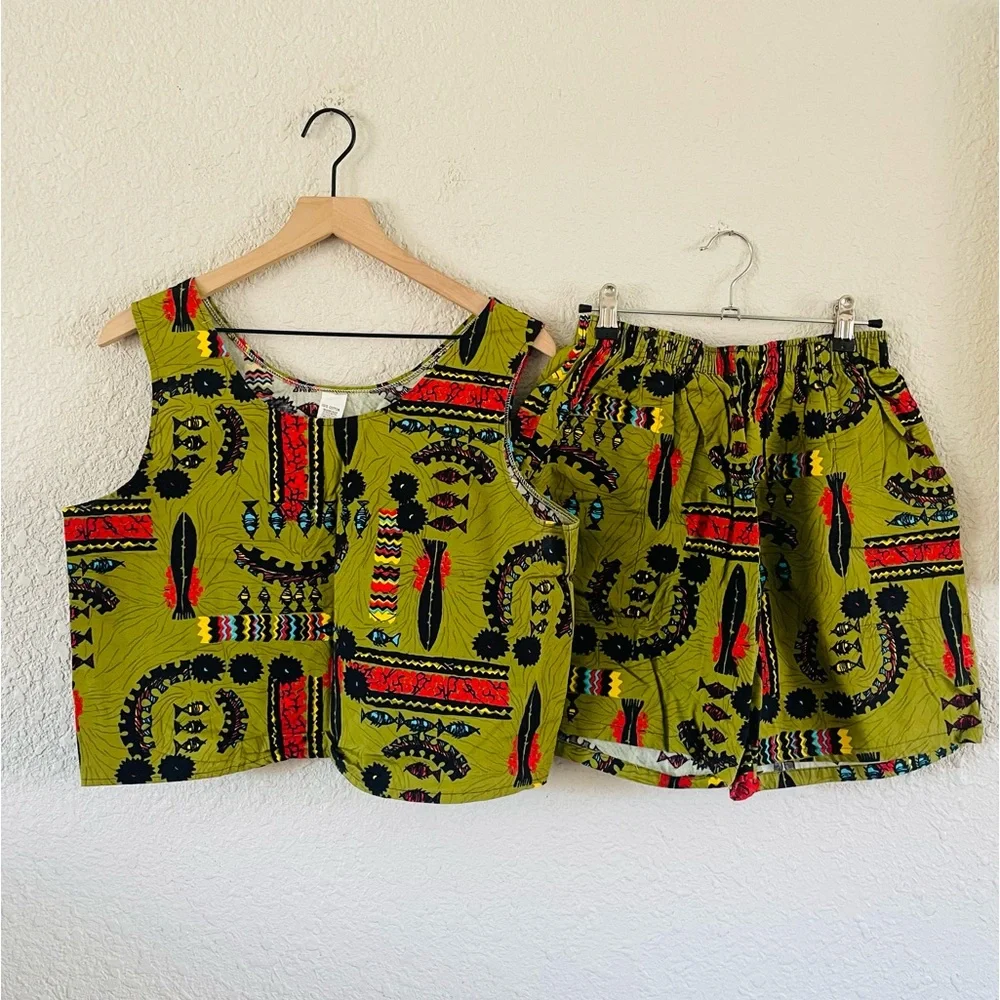 Vintage Cotton Tank & Short Set - Picture 1 of 10
